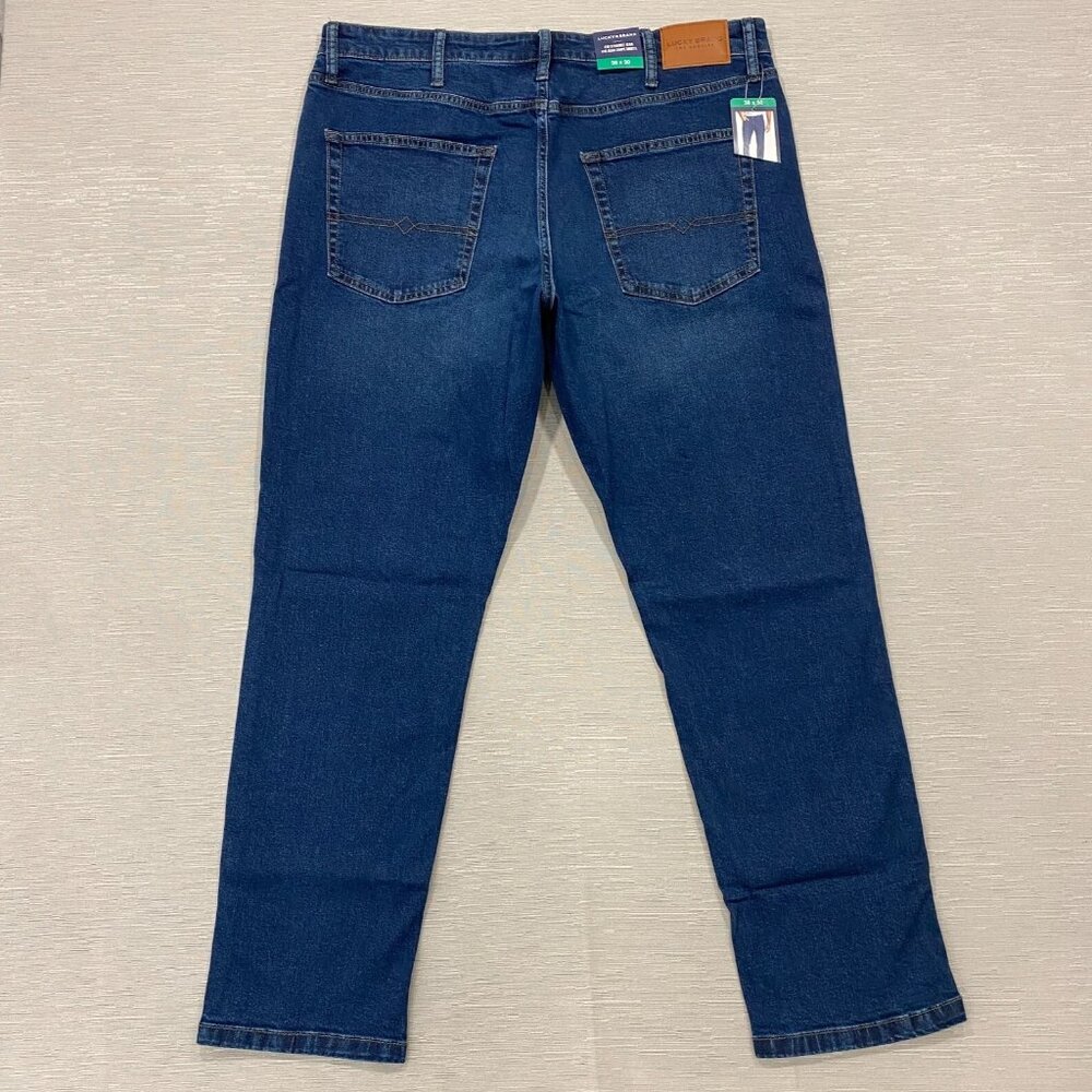 Lucky Brand 410 Jeans Mens 38 x 30 Straight Leg Medium Wash Denim
